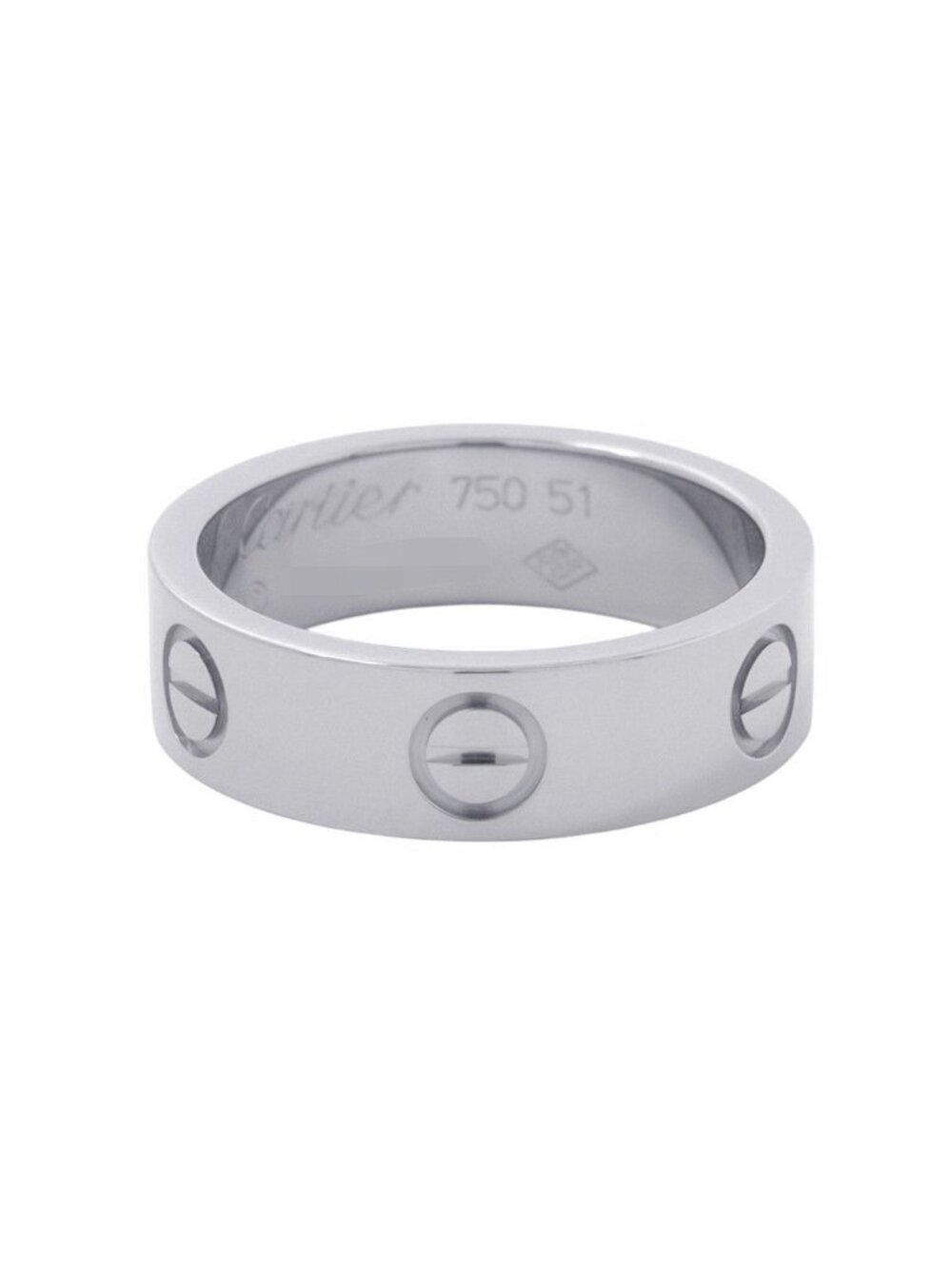 Cartier Ring Love Classic Model 18k White Gold